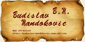 Budislav Mandoković vizit kartica